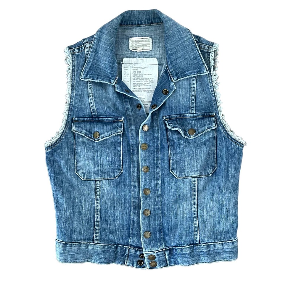 Current/Elliott Blue Denim Vest